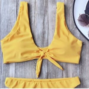 Zaful yellow bikini top